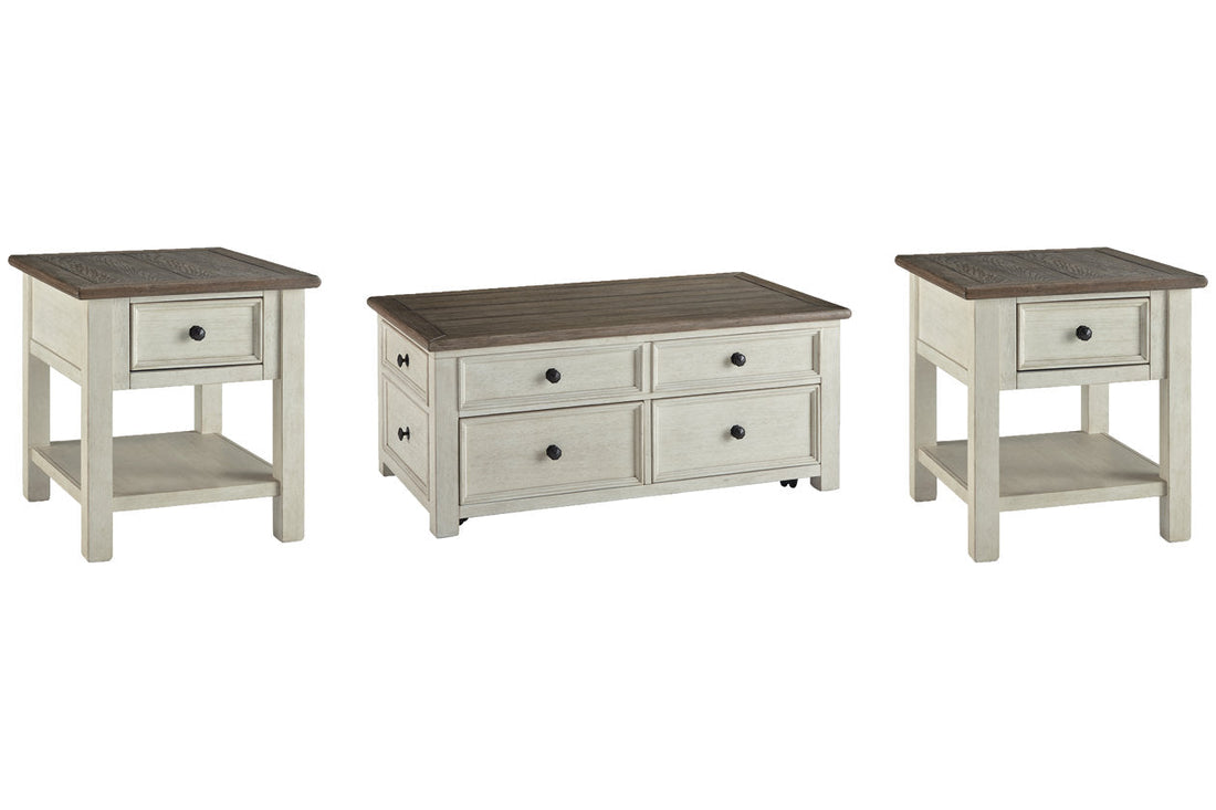 Bolanburg Two-tone Coffee Table and 2 End Tables - Ashley - Luna Furniture