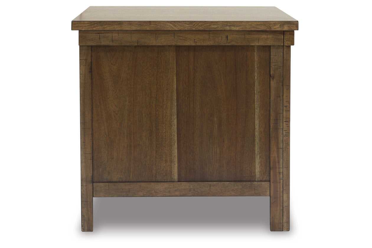 Moriville Grayish Brown Lift-top Coffee Table and 2 End Tables - Ashley - Luna Furniture