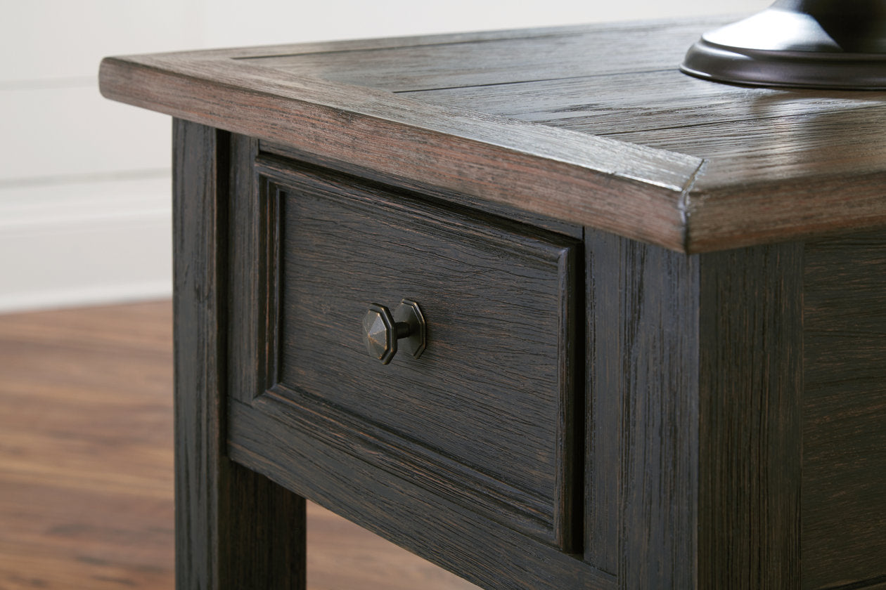 Tyler Creek Grayish Brown/Black Coffee Table and 2 End Tables - Ashley - Luna Furniture