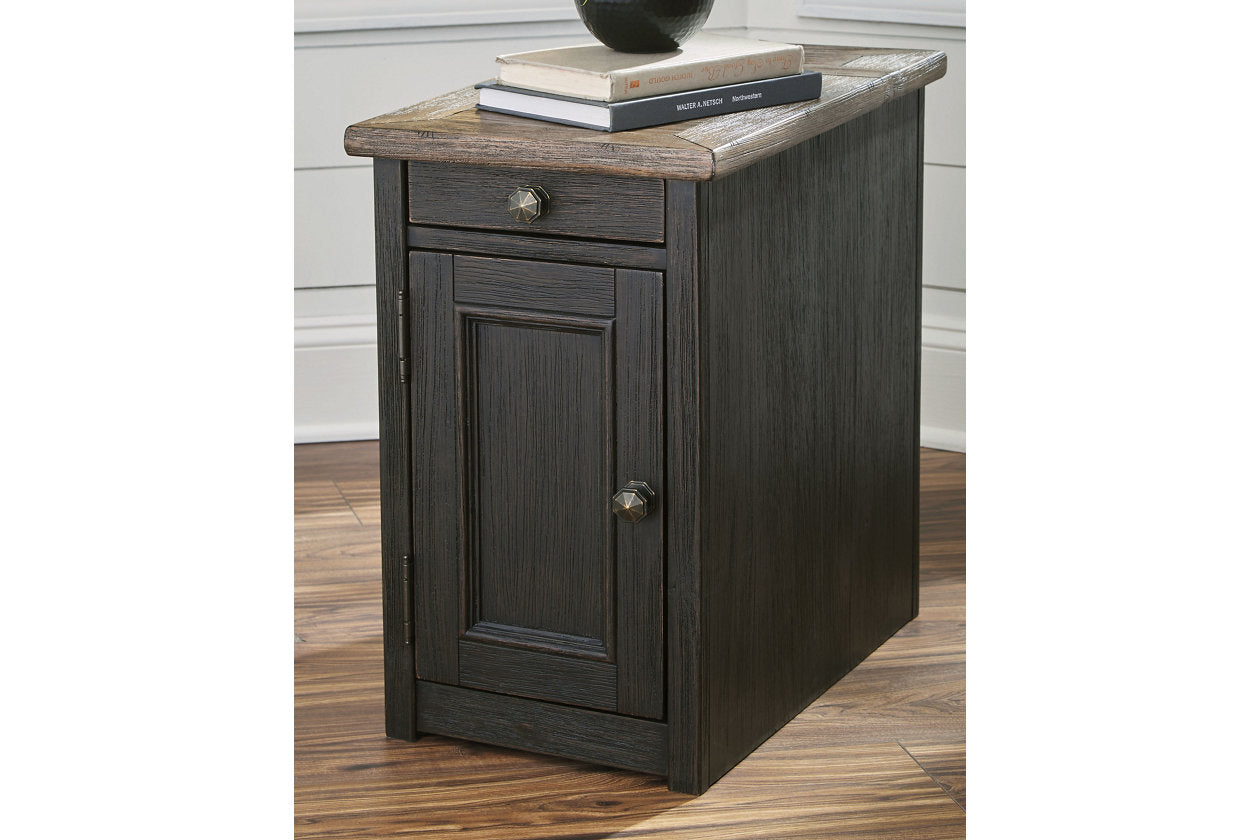 Tyler Creek Grayish Brown/Black Coffee Table and 2 Chairside End Tables - Ashley - Luna Furniture