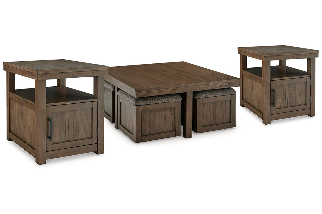 Boardernest Brown Coffee Table and 2 End Tables - Ashley - Luna Furniture