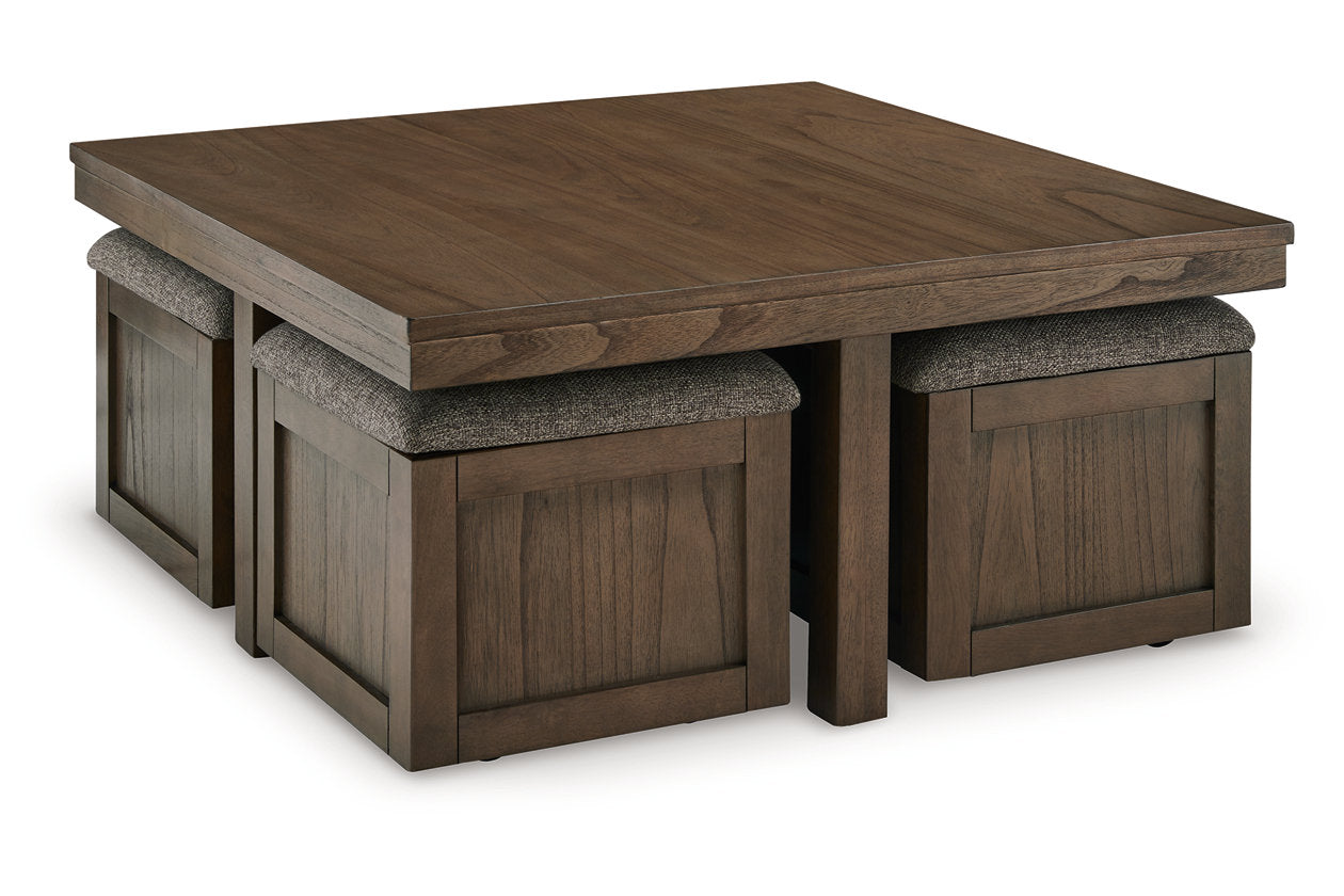 Boardernest Brown Coffee Table and 2 End Tables - Ashley - Luna Furniture