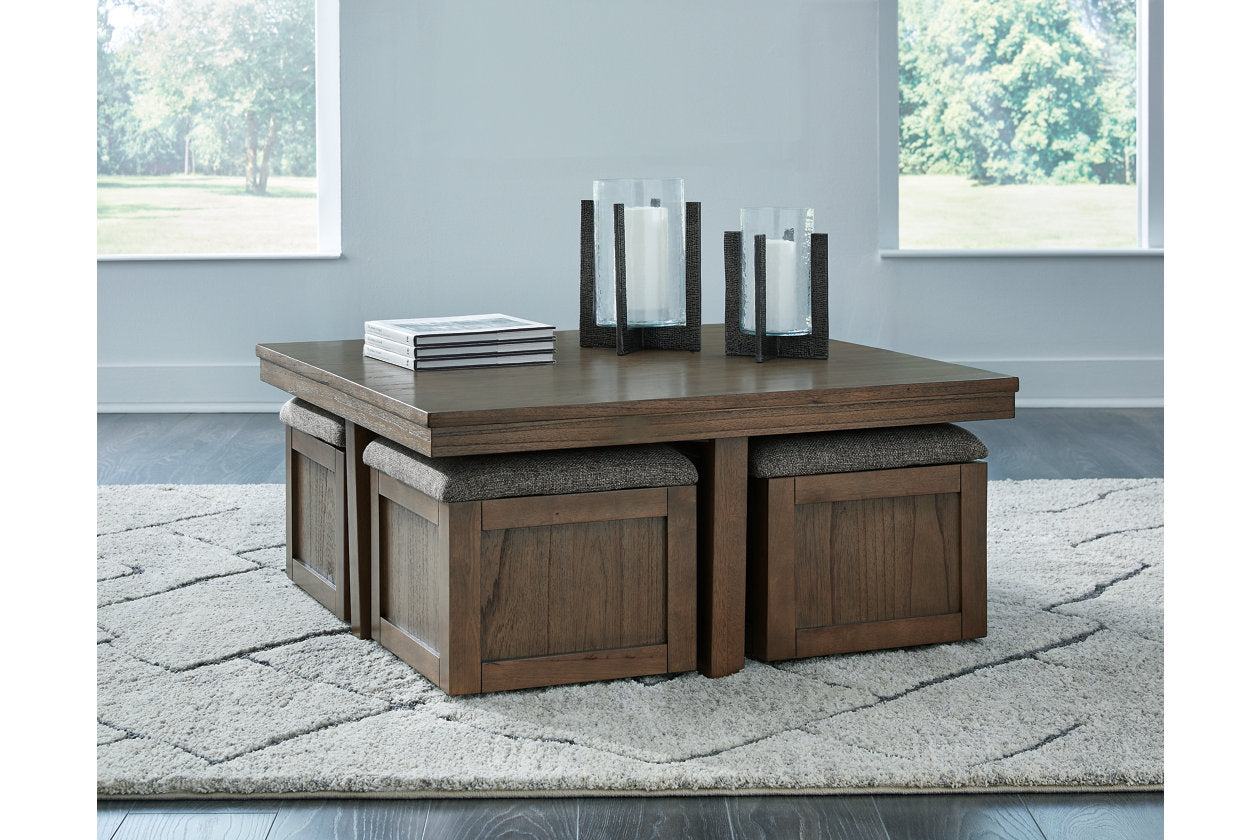 Boardernest Brown Coffee Table and 2 End Tables - Ashley - Luna Furniture