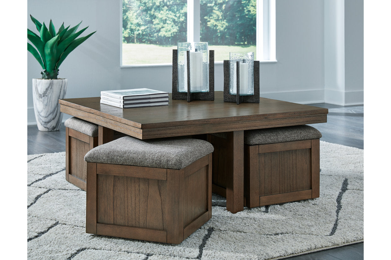 Boardernest Brown Coffee Table and 2 End Tables - Ashley - Luna Furniture