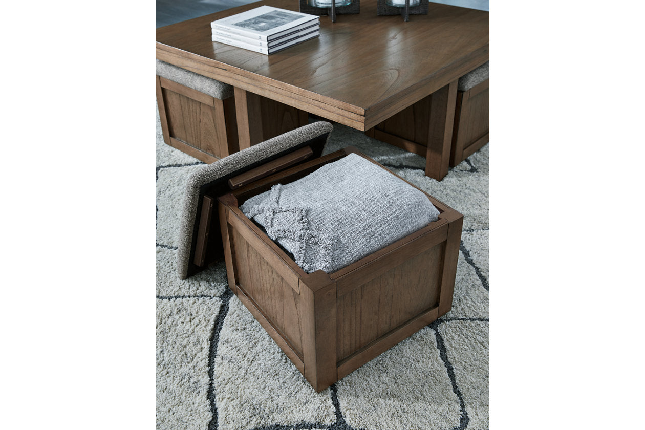 Boardernest Brown Coffee Table and 2 End Tables - Ashley - Luna Furniture