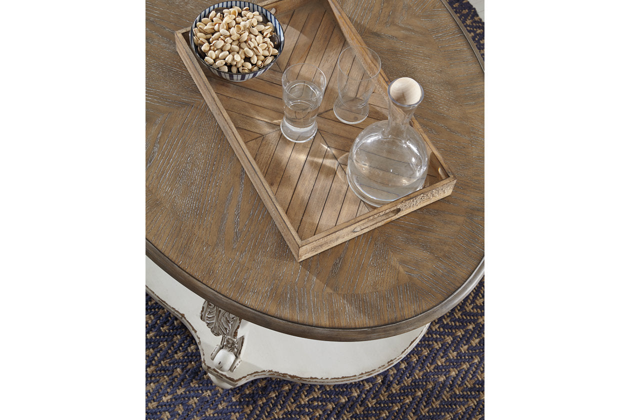 Realyn White/Brown Coffee Table and 2 End Tables - Ashley - Luna Furniture
