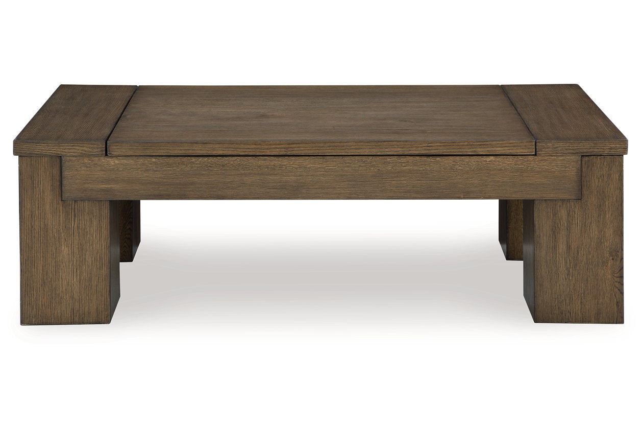 Rosswain Warm Brown Lift-top Coffee Table and 2 End Tables - Ashley - Luna Furniture