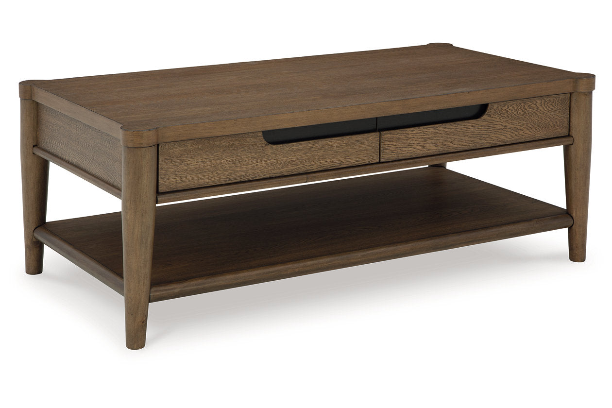 Roanhowe Brown Coffee Table and 2 End Tables - Ashley - Luna Furniture