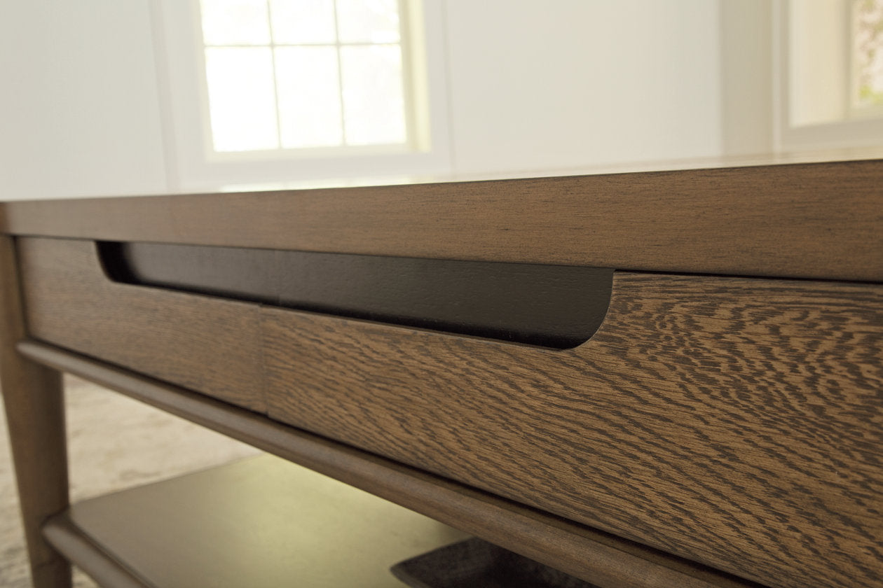 Roanhowe Brown Coffee Table and 2 End Tables - Ashley - Luna Furniture