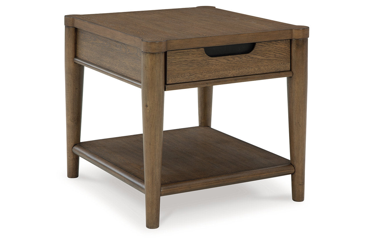 Roanhowe Brown Coffee Table and 2 End Tables - Ashley - Luna Furniture