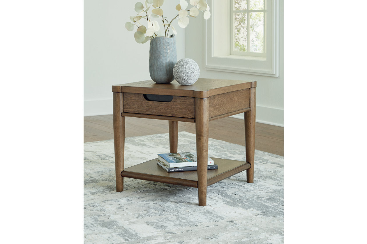Roanhowe Brown Coffee Table and 2 End Tables - Ashley - Luna Furniture