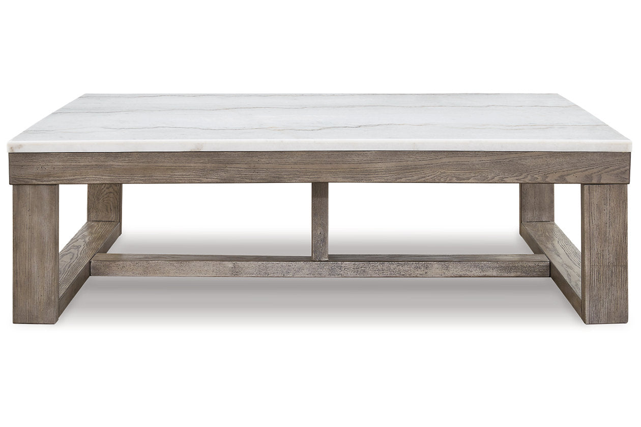 Loyaska Brown/Ivory Coffee Table and 2 End Tables - Ashley - Luna Furniture