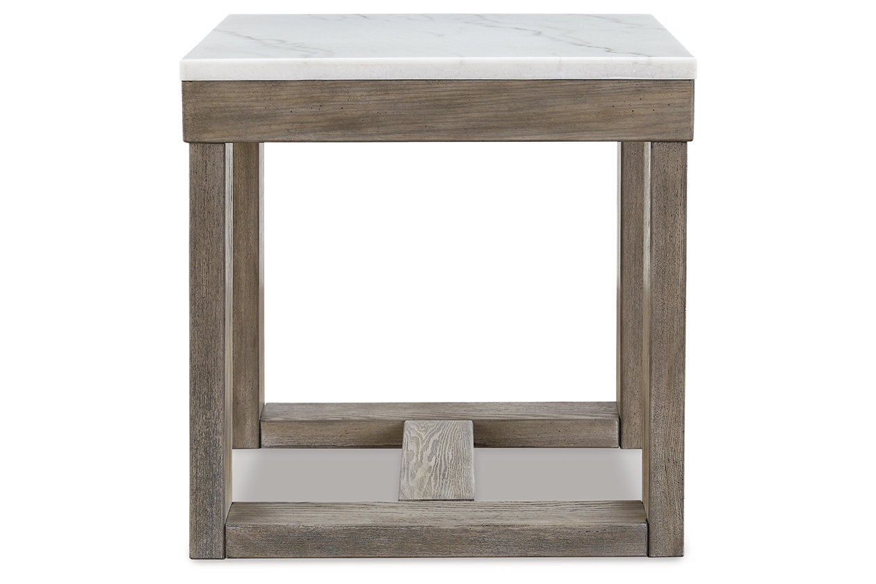 Loyaska Brown/Ivory Coffee Table and 2 End Tables - Ashley - Luna Furniture
