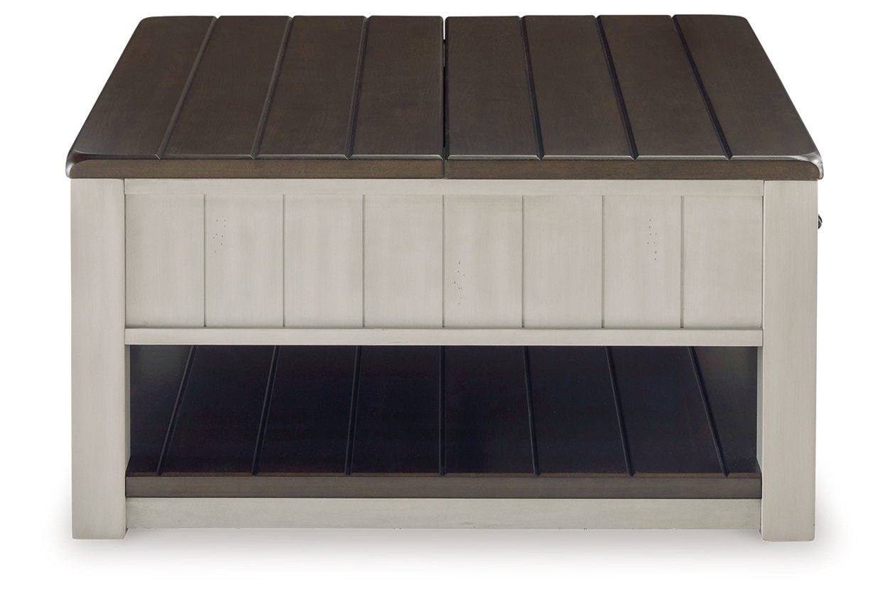 Darborn Gray/Brown Lift-top Coffee Table and 2 Chairside End Tables - Ashley - Luna Furniture