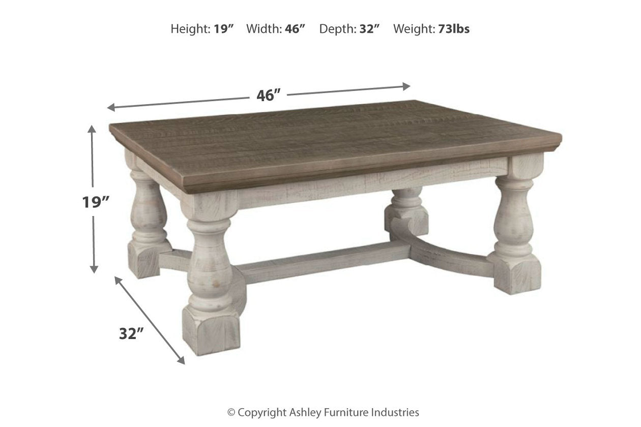 Havalance Gray/White Coffee Table and 2 End Tables - Ashley - Luna Furniture