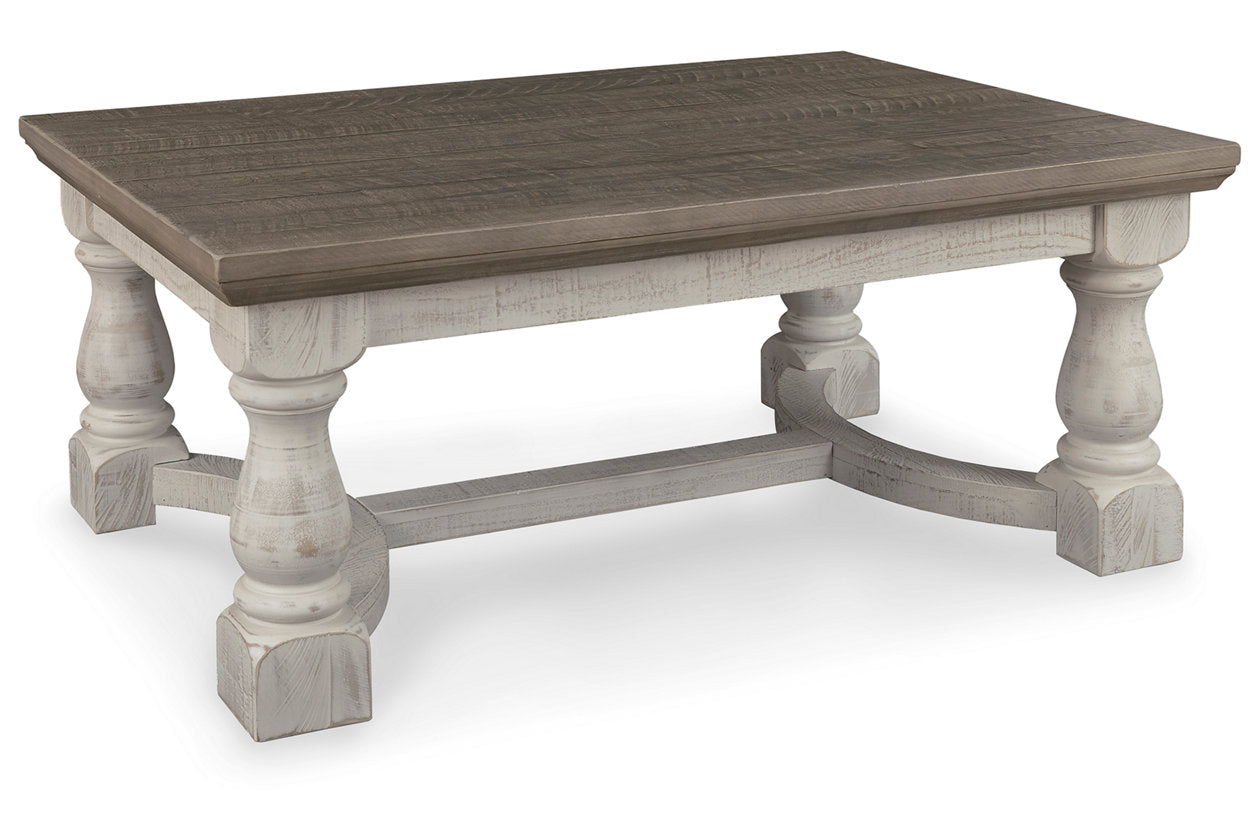 Havalance Gray/White Coffee Table and 2 End Tables - Ashley - Luna Furniture
