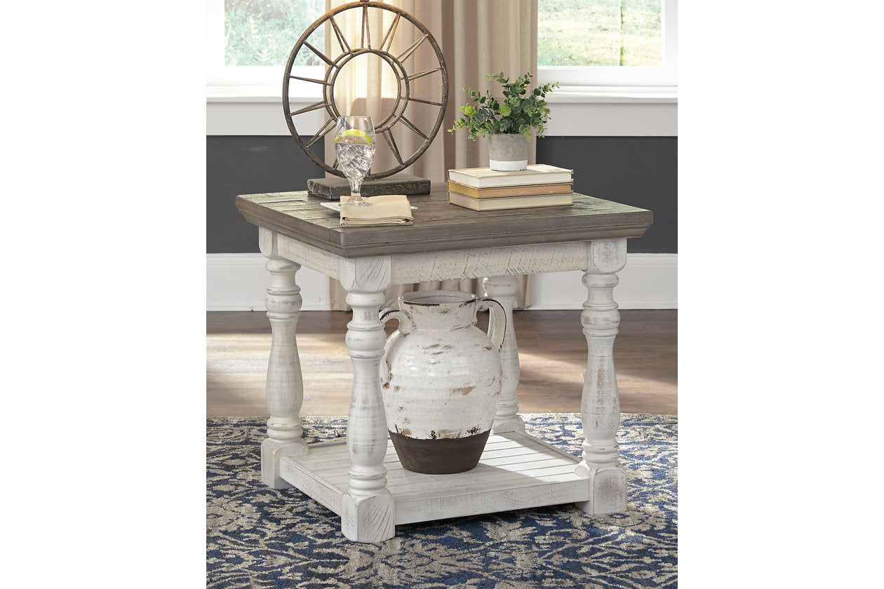 Havalance Gray/White Coffee Table and 2 End Tables - Ashley - Luna Furniture