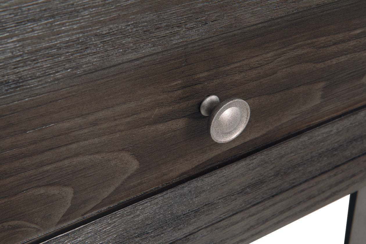 Todoe Dark Gray Coffee Table and 2 End Tables - Ashley - Luna Furniture