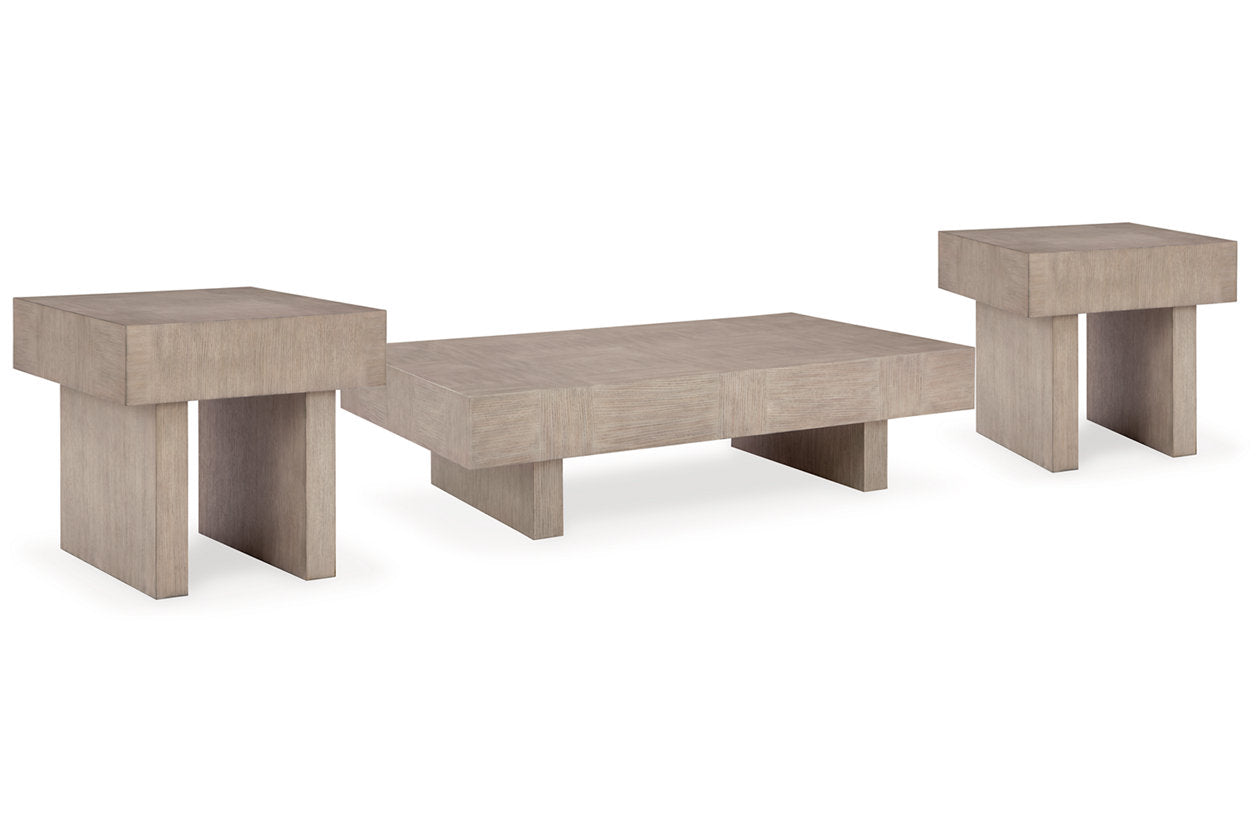 Jorlaina Light Grayish Brown Coffee Table and 2 End Tables - Ashley - Luna Furniture