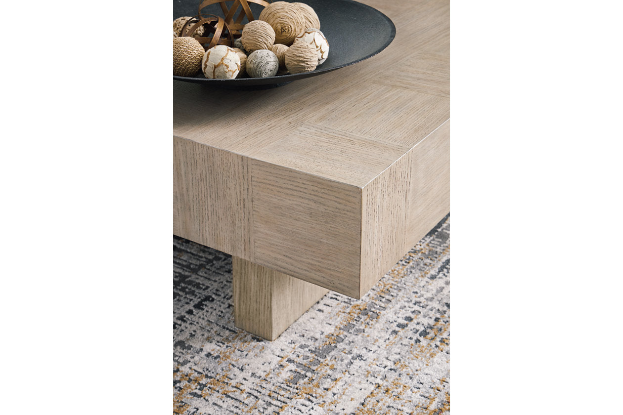 Jorlaina Light Grayish Brown Coffee Table and 2 End Tables - Ashley - Luna Furniture
