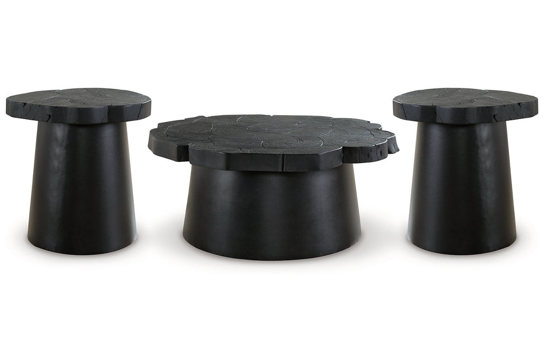 Wimbell Black Coffee Table and 2 End Tables - Ashley - Luna Furniture