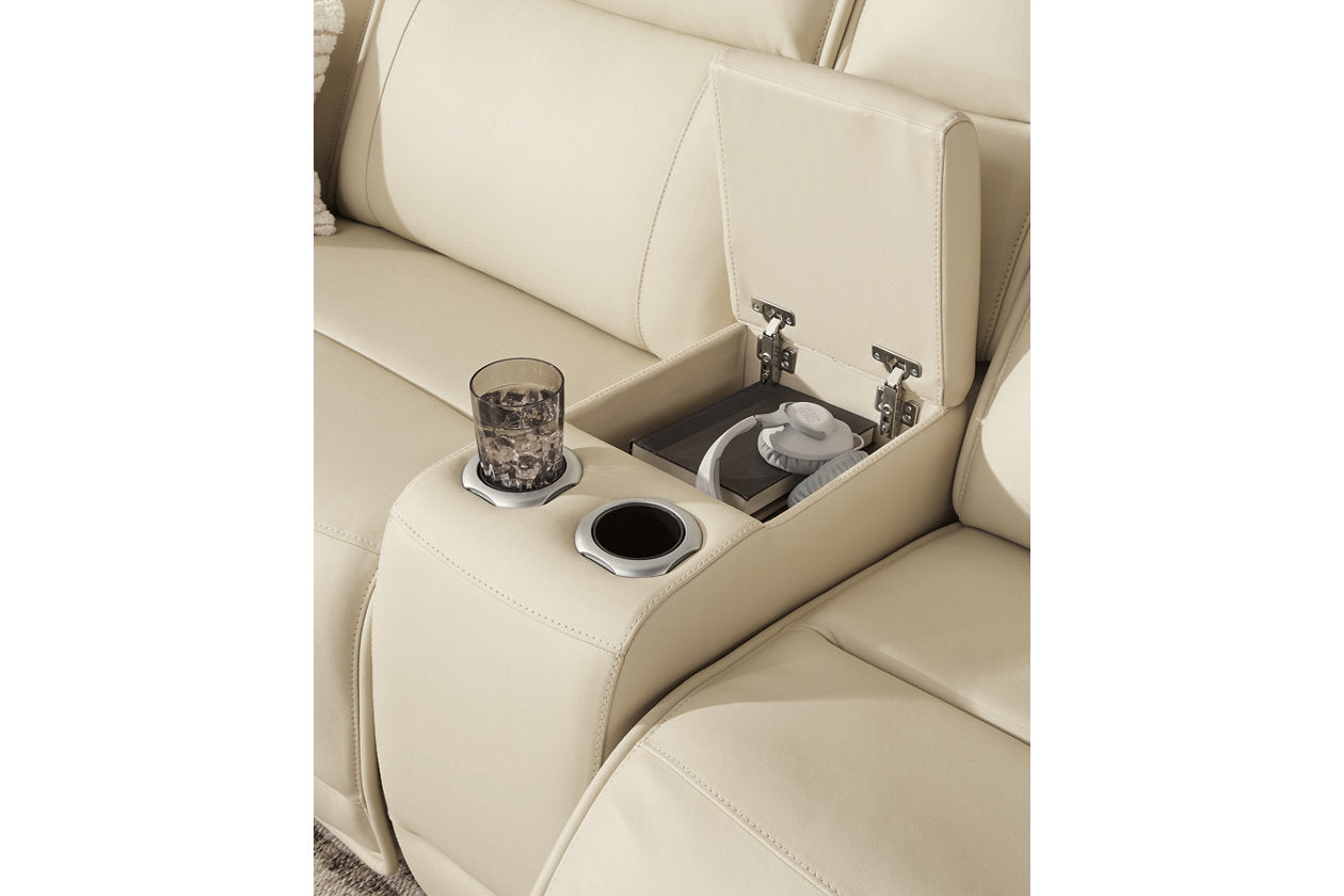 Double Deal Almond 6-Piece Power Reclining Sectional - Ashley - Luna Furniture