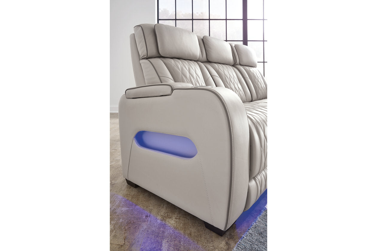 Boyington Gray Power Reclining Living Room Set - Ashley - Luna Furniture