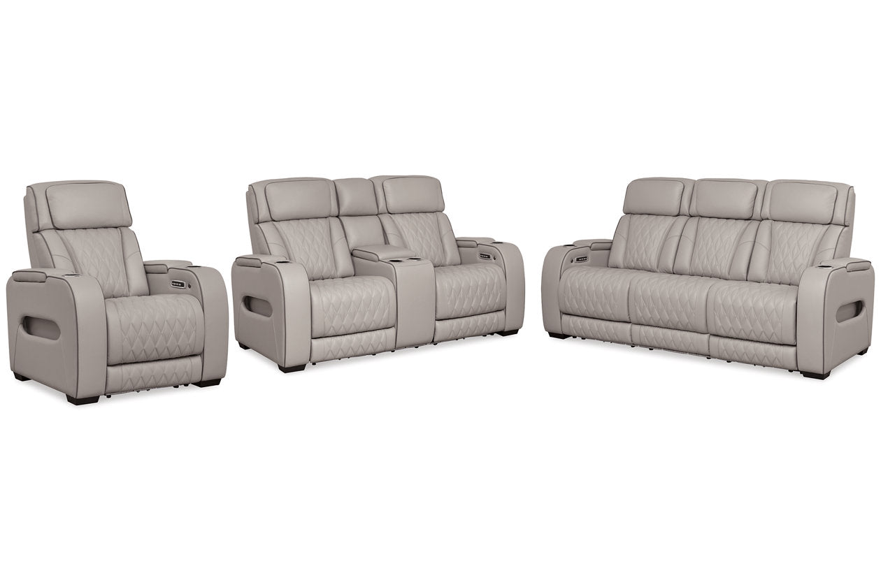 Boyington Power Reclining Sofa, Loveseat and Recliner - Ashley - Luna Furniture