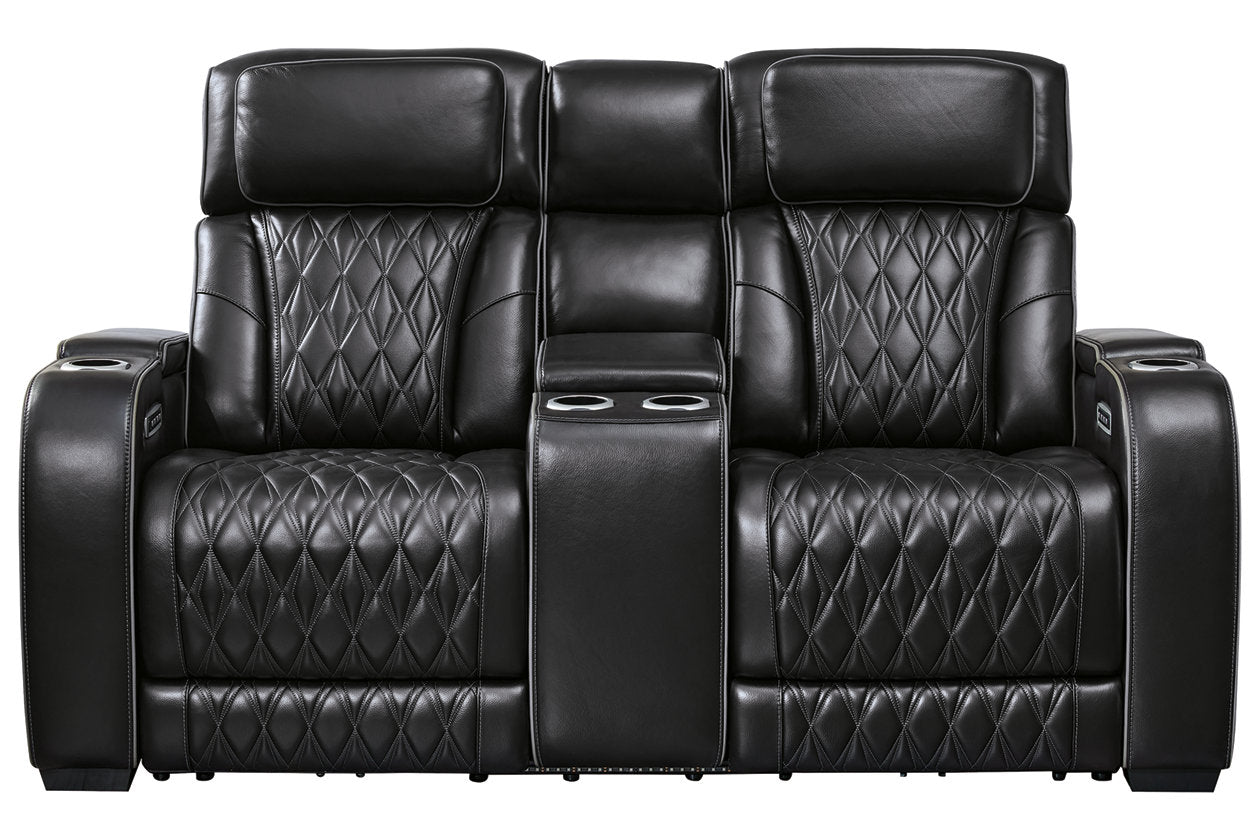 Boyington Power Reclining Sofa, Loveseat and Recliner - Ashley - Luna Furniture
