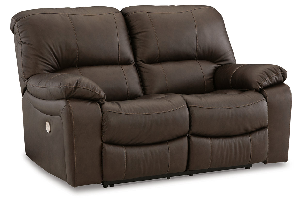 Leesworth Dark Brown Power Reclining Living Room Set - Ashley - Luna Furniture