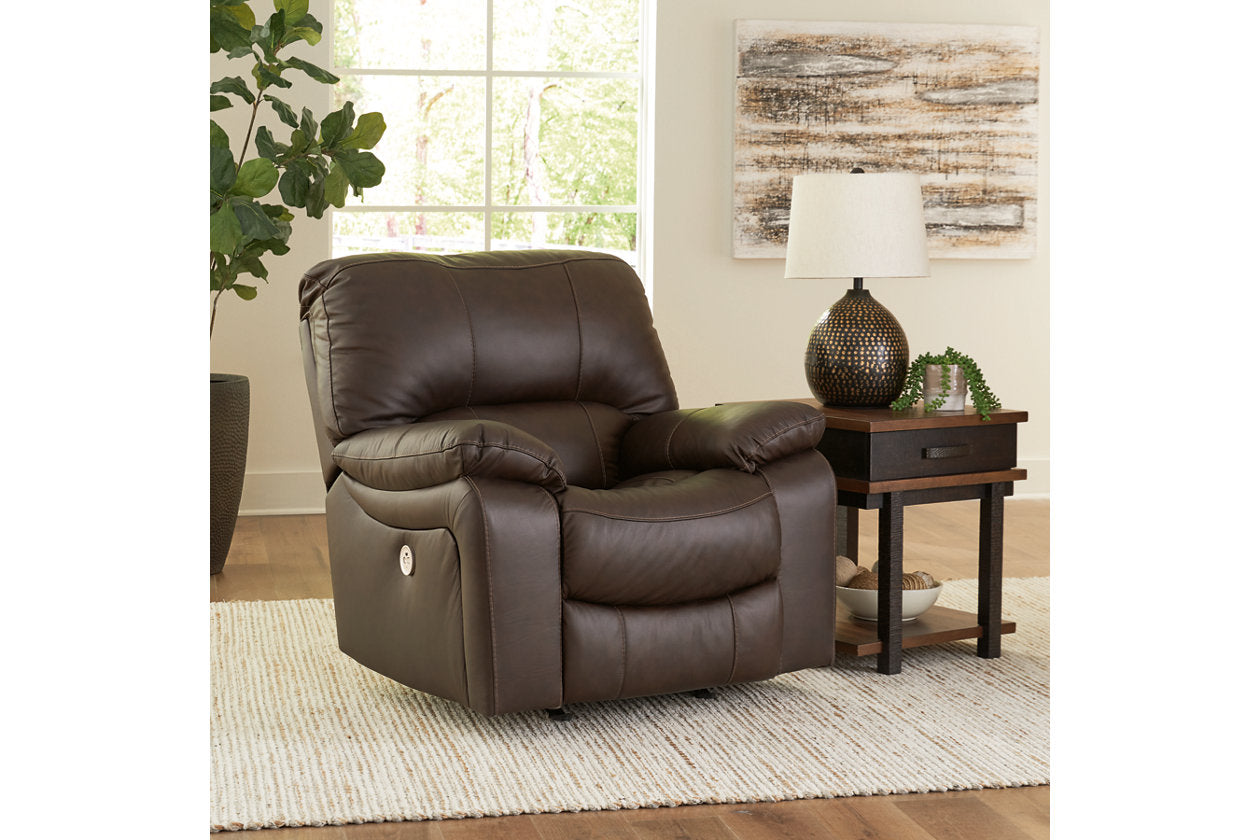 Leesworth Power Reclining Sofa, Loveseat and Recliner - Ashley - Luna Furniture