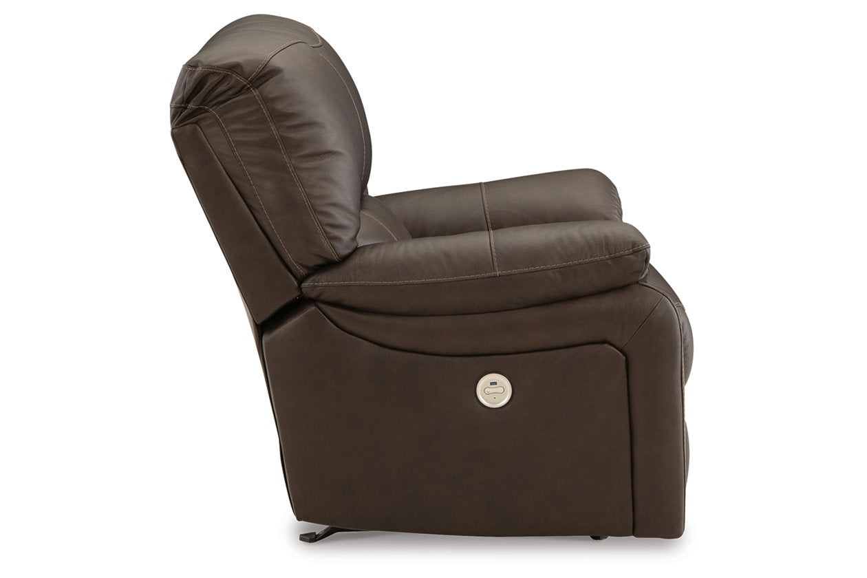 Leesworth Power Reclining Sofa, Loveseat and Recliner - Ashley - Luna Furniture