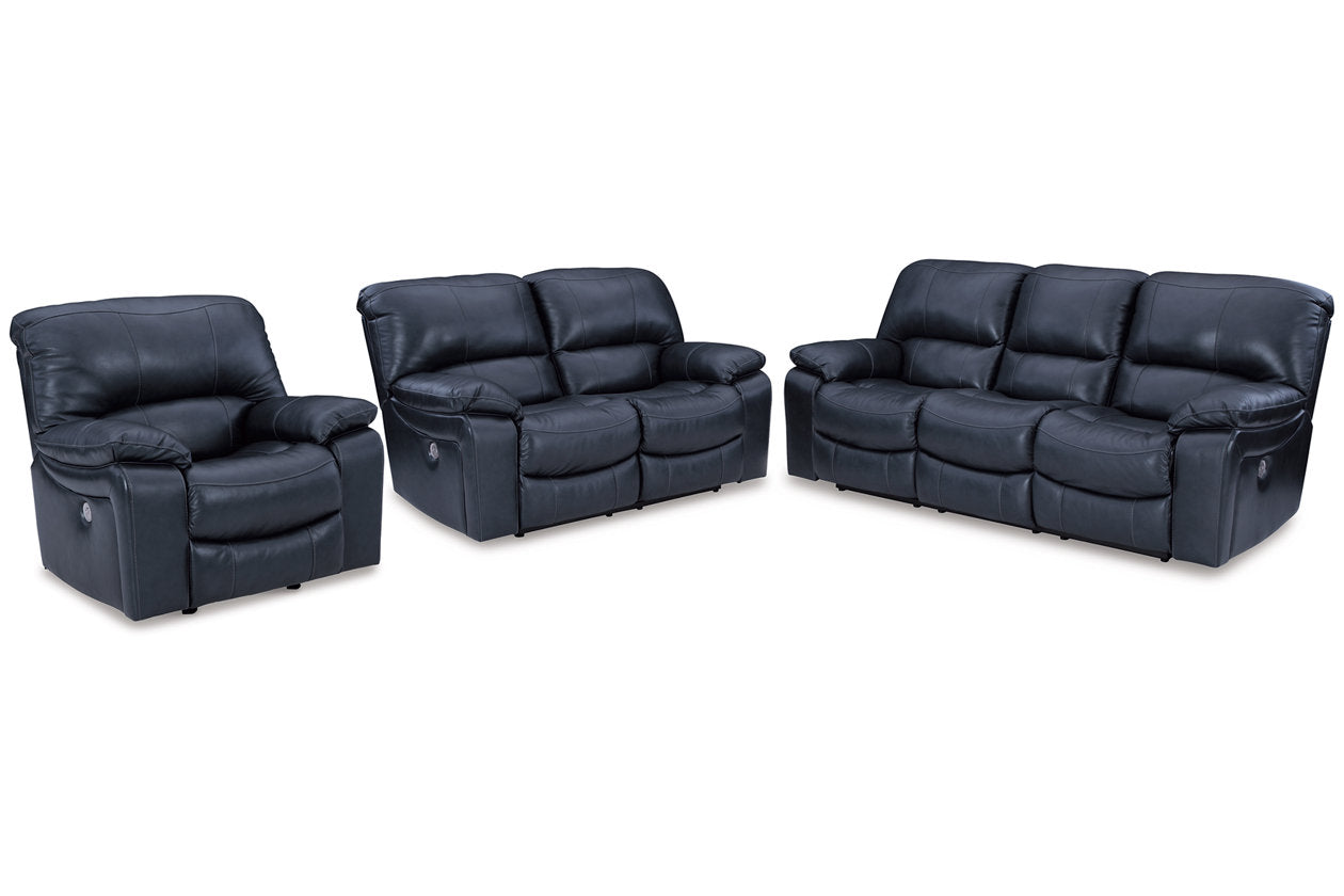 Leesworth Power Reclining Sofa, Loveseat and Recliner - Ashley - Luna Furniture