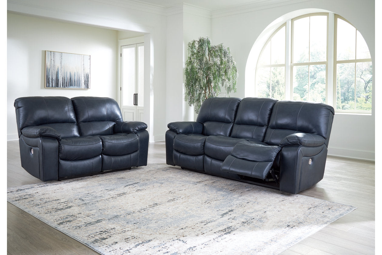 Leesworth Ocean Power Reclining Living Room Set - Ashley - Luna Furniture
