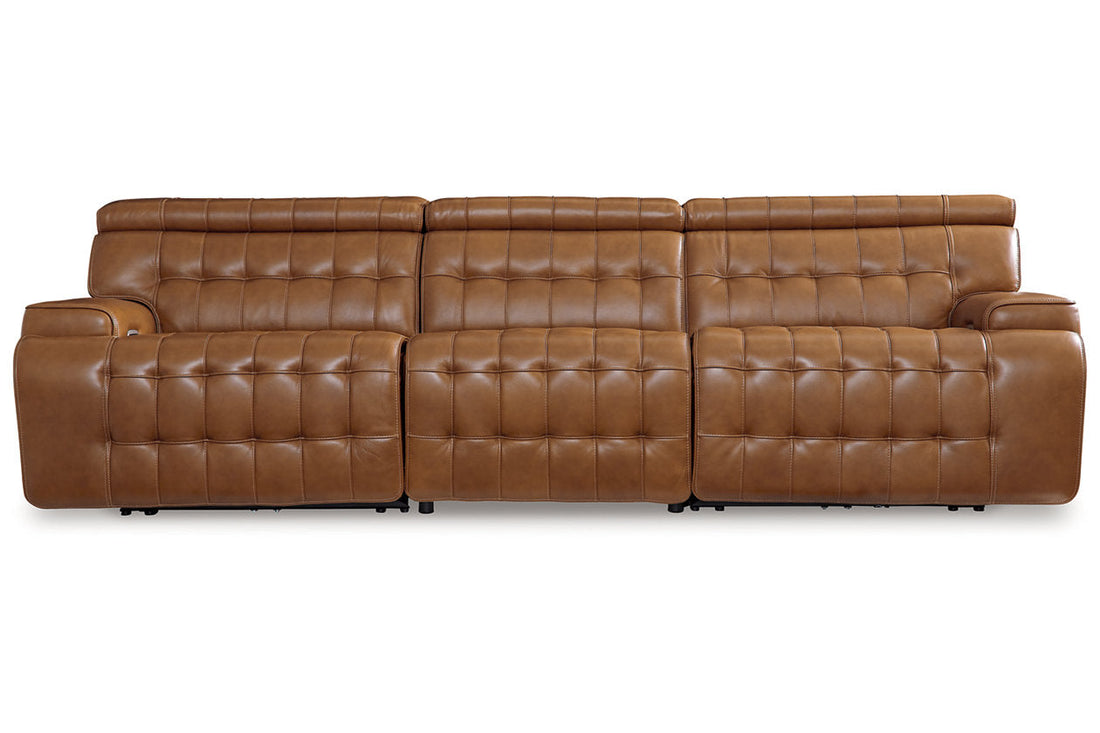 Temmpton Chocolate 3-Piece Power Reclining Sectional Sofa - Ashley - Luna Furniture