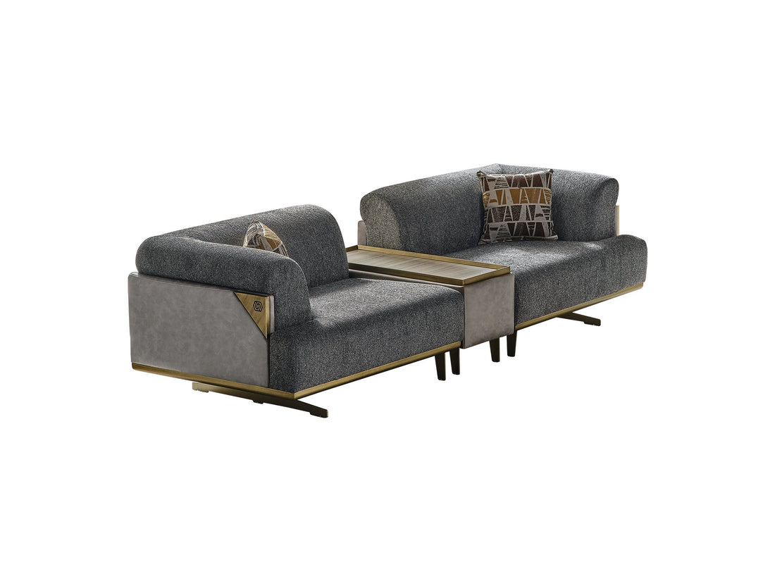 Urla Stationary Module Sofa in Grey
