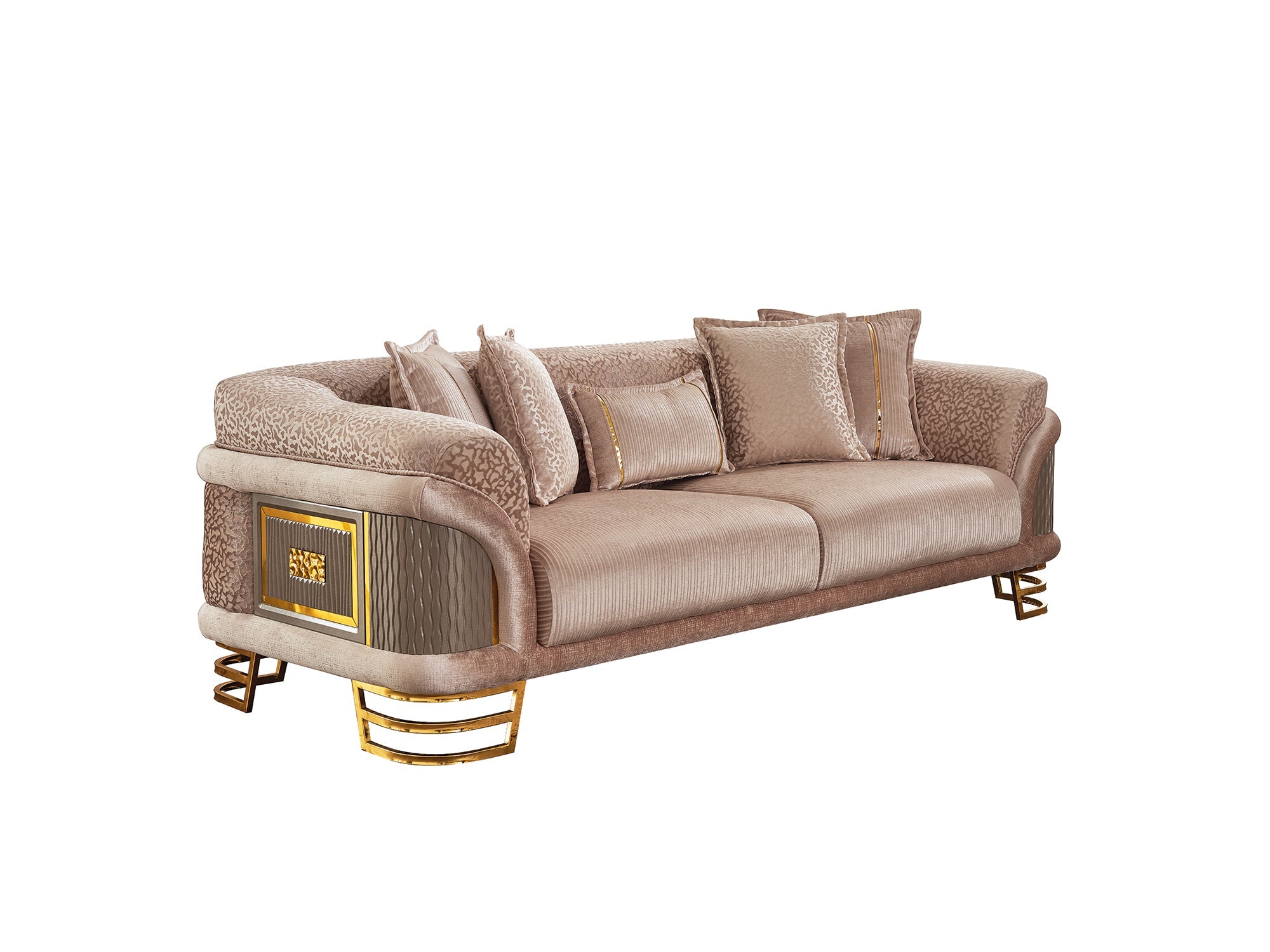 Versace Stationary Sofa in Cream