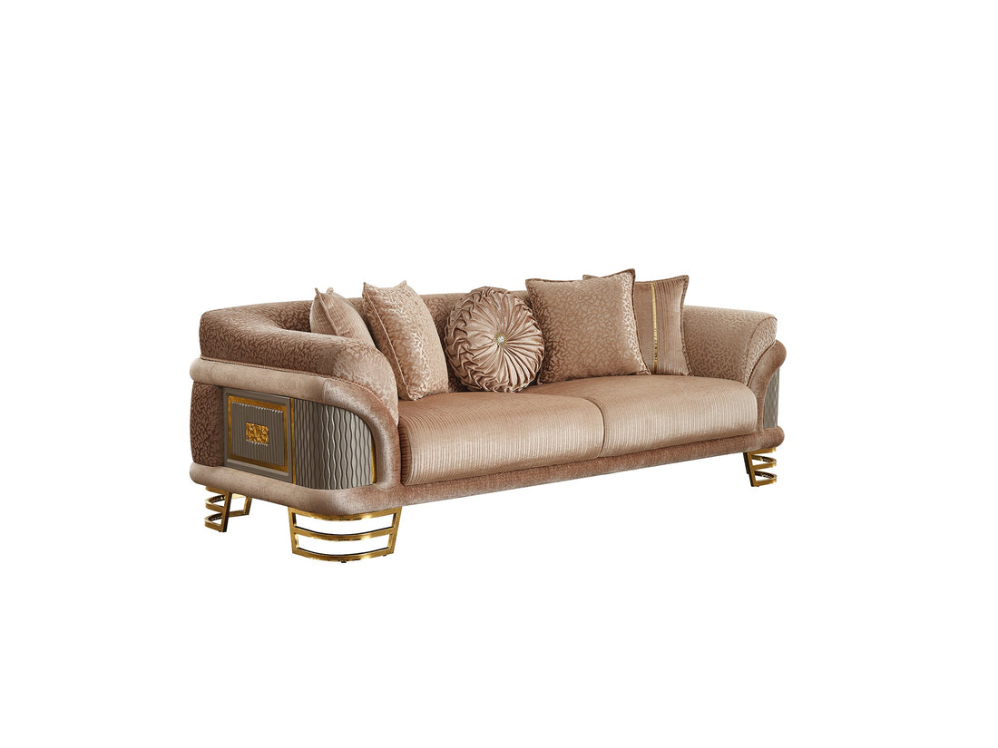 Versace Stationary Sofa in Beige