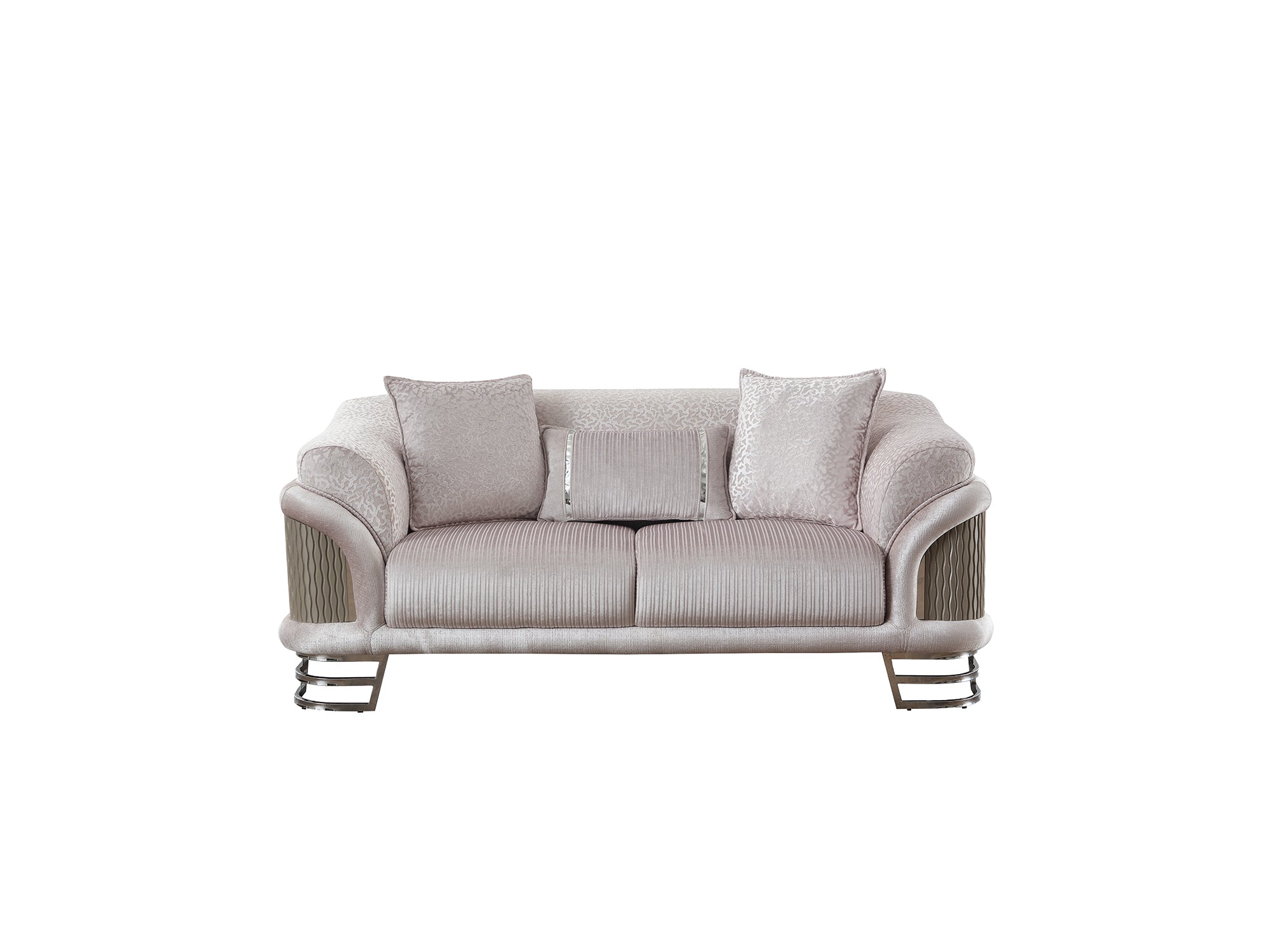 Versace Stationary Loveseat in Light Grey