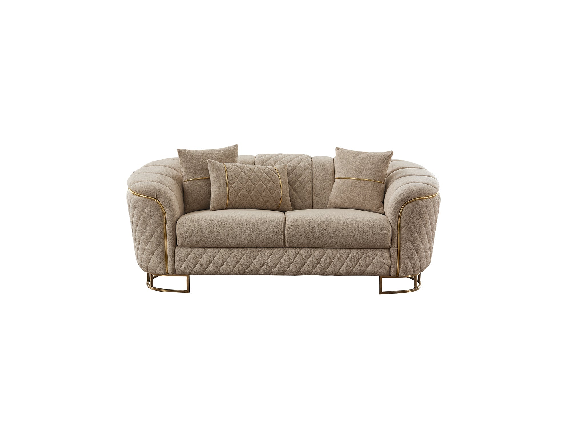 Victoria Stationary Loveseat in Cream