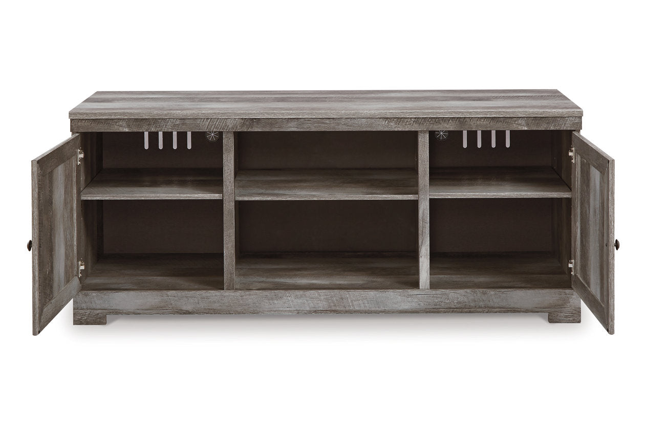 Wynnlow Gray 63" TV Stand with Electric Fireplace from Ashley - Luna Furniture