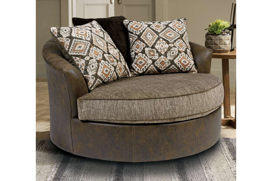 Abalone Chocolate Oversized Chair - 9130221 - Bien Home Furniture &amp; Electronics