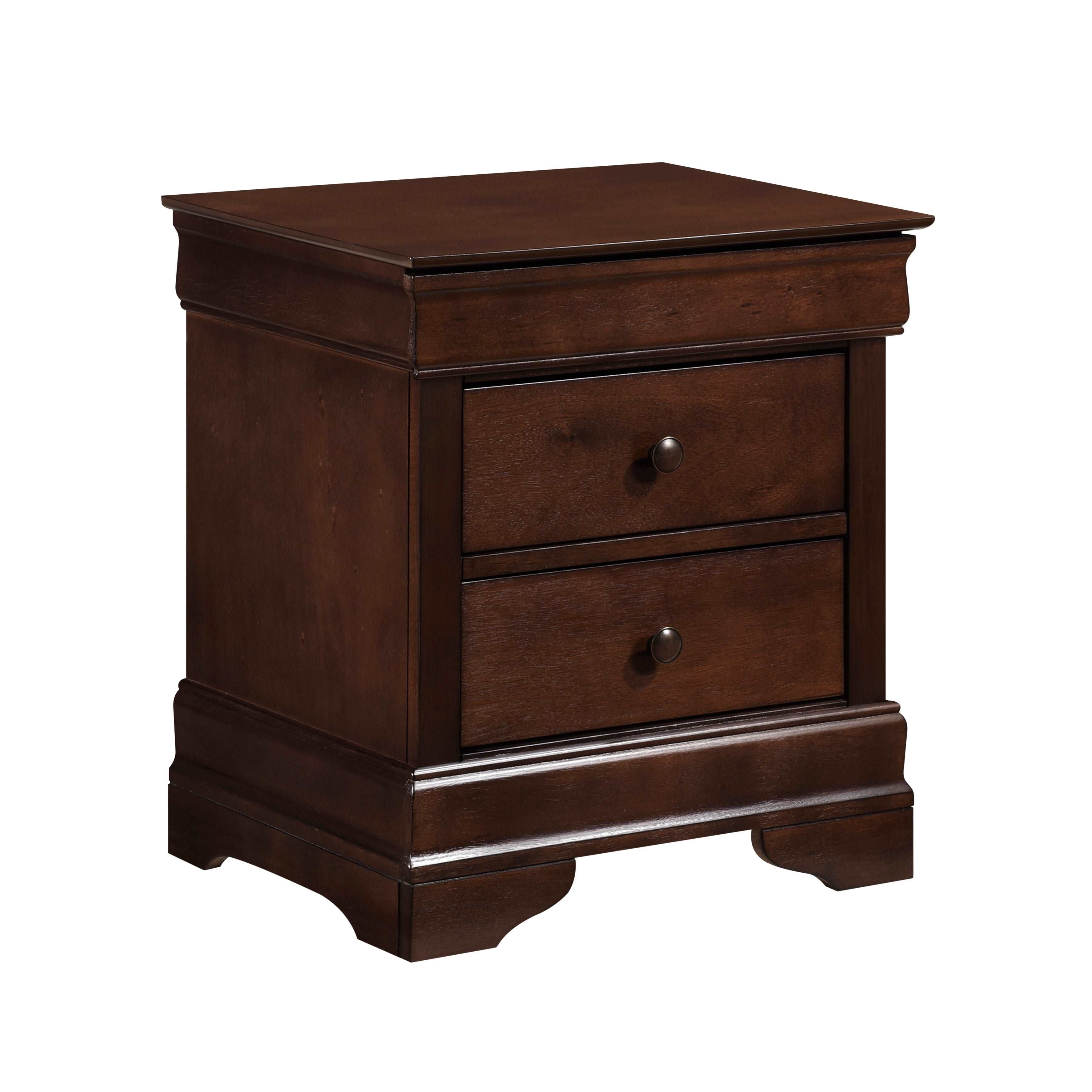 Abbeville Cherry Nightstand, Hidden Drawer - 1856-4 - Bien Home Furniture & Electronics