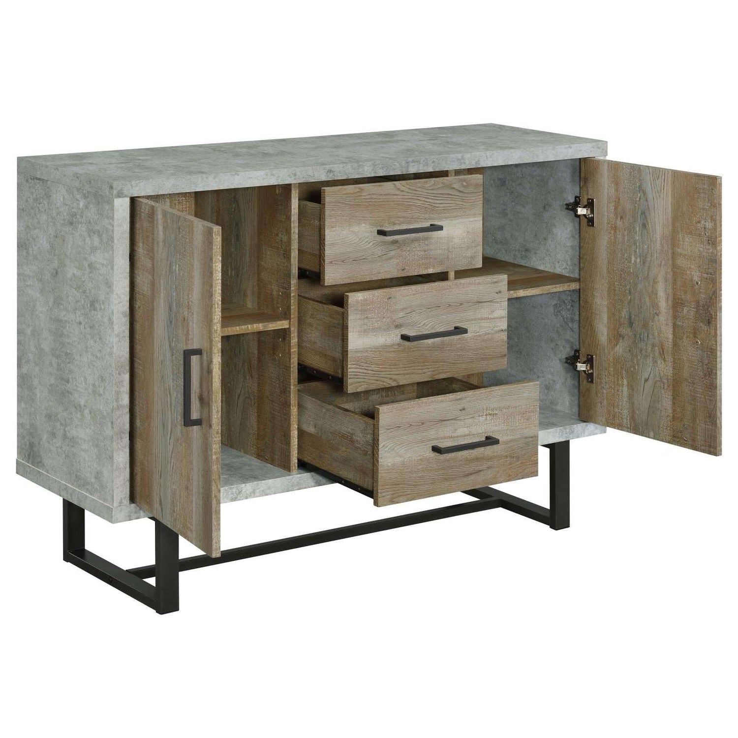 Abelardo Weathered Oak/Cement 3-Drawer Accent Cabinet - 953565 - Bien Home Furniture & Electronics