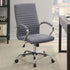 Abisko Gray/Chrome Upholstered Office Chair with Casters - 881217 - Bien Home Furniture & Electronics