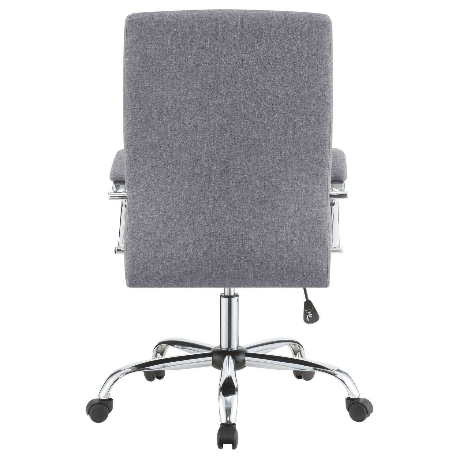Abisko Gray/Chrome Upholstered Office Chair with Casters - 881217 - Bien Home Furniture &amp; Electronics