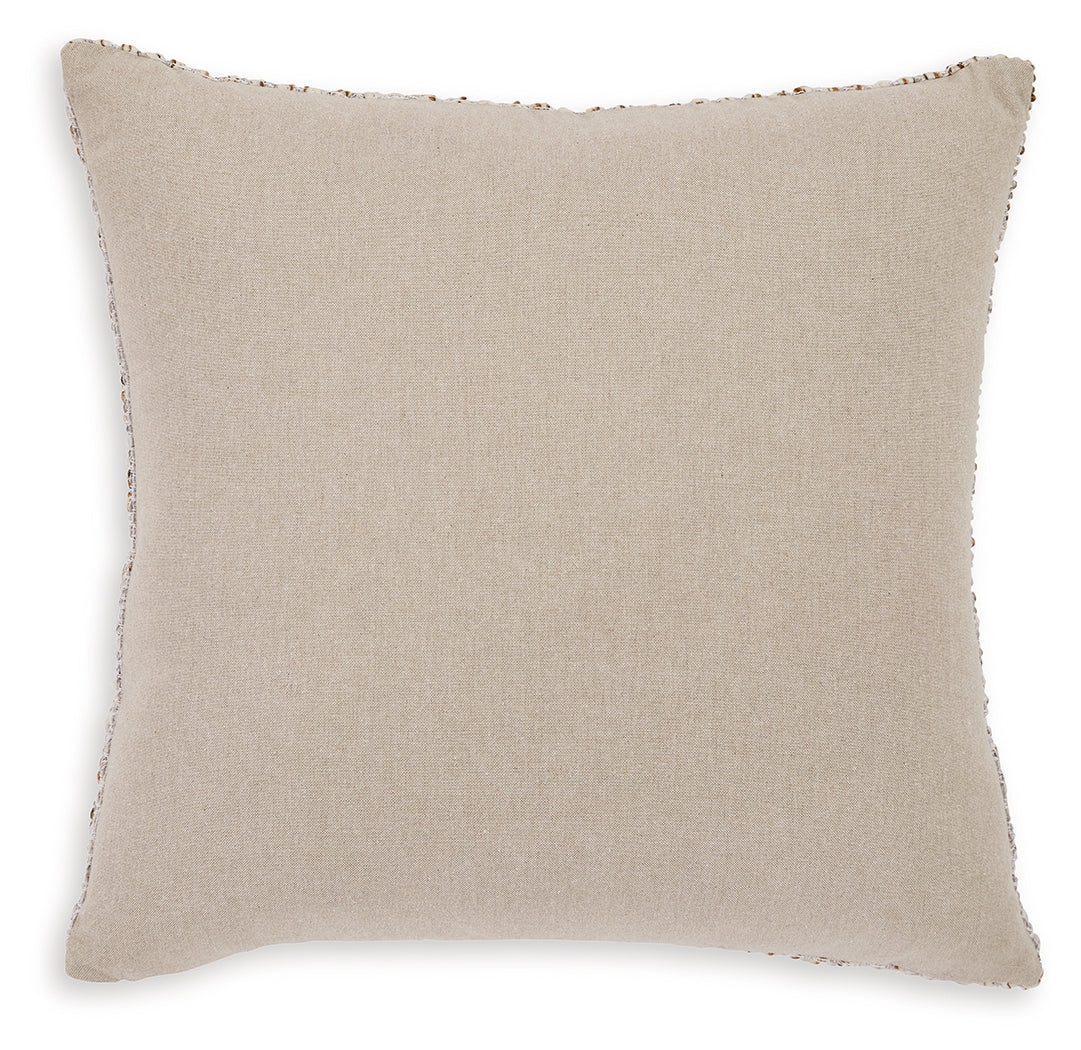 Abler Ivory/Gray/Gold Pillow - A1001068P