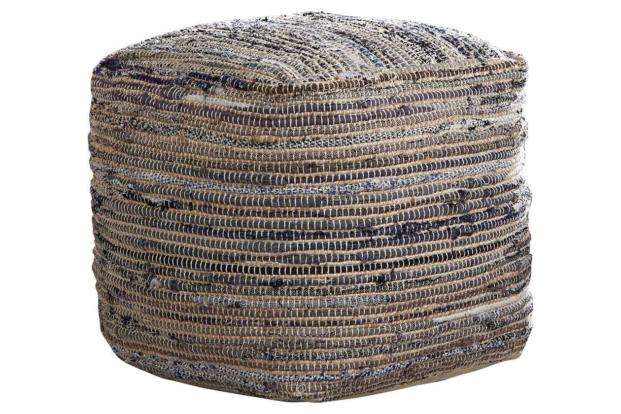 Absalom Denim Pouf - A1000550 - Bien Home Furniture & Electronics