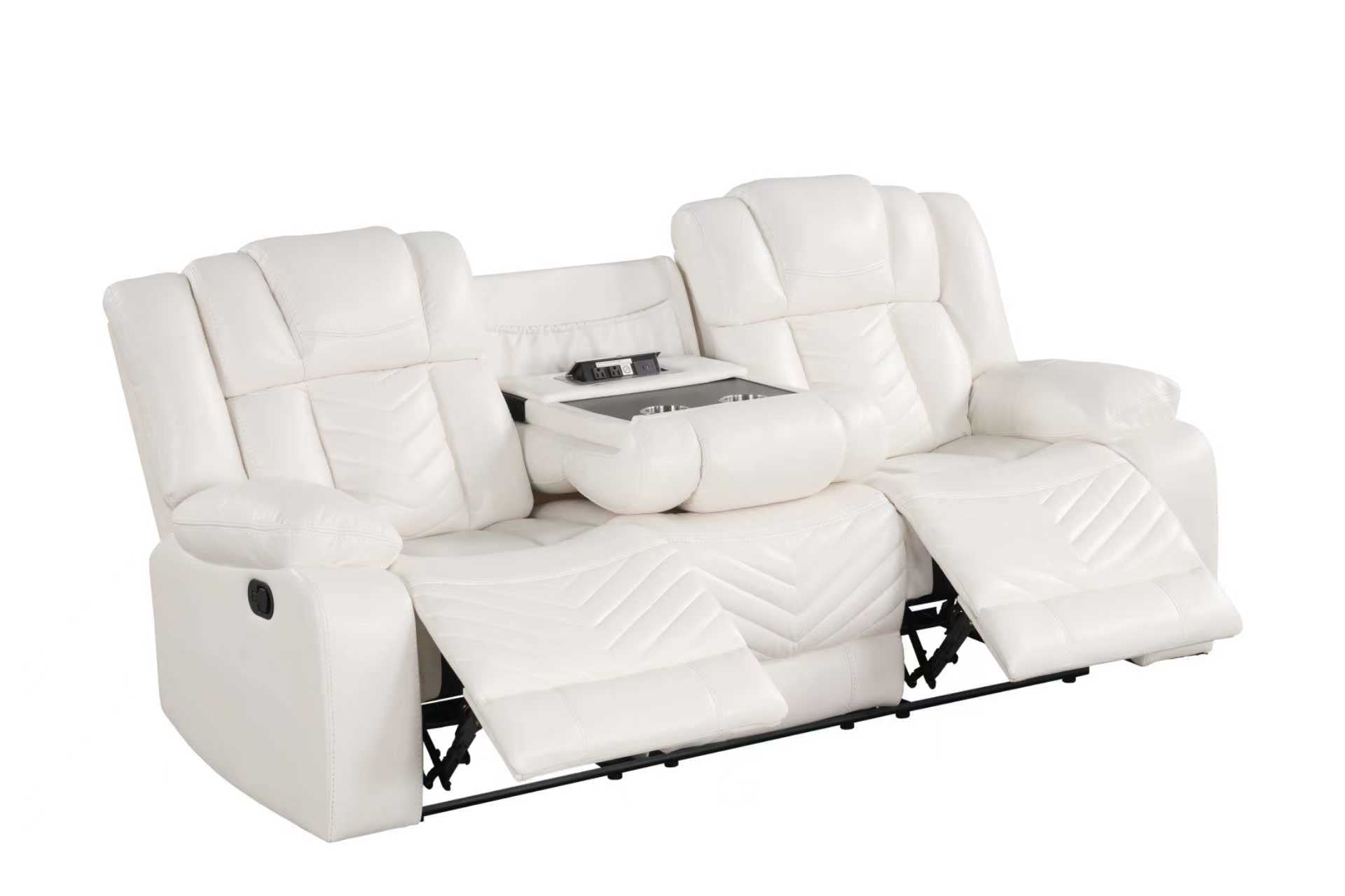 Ace White - 3PC Reclining Set - Ace White