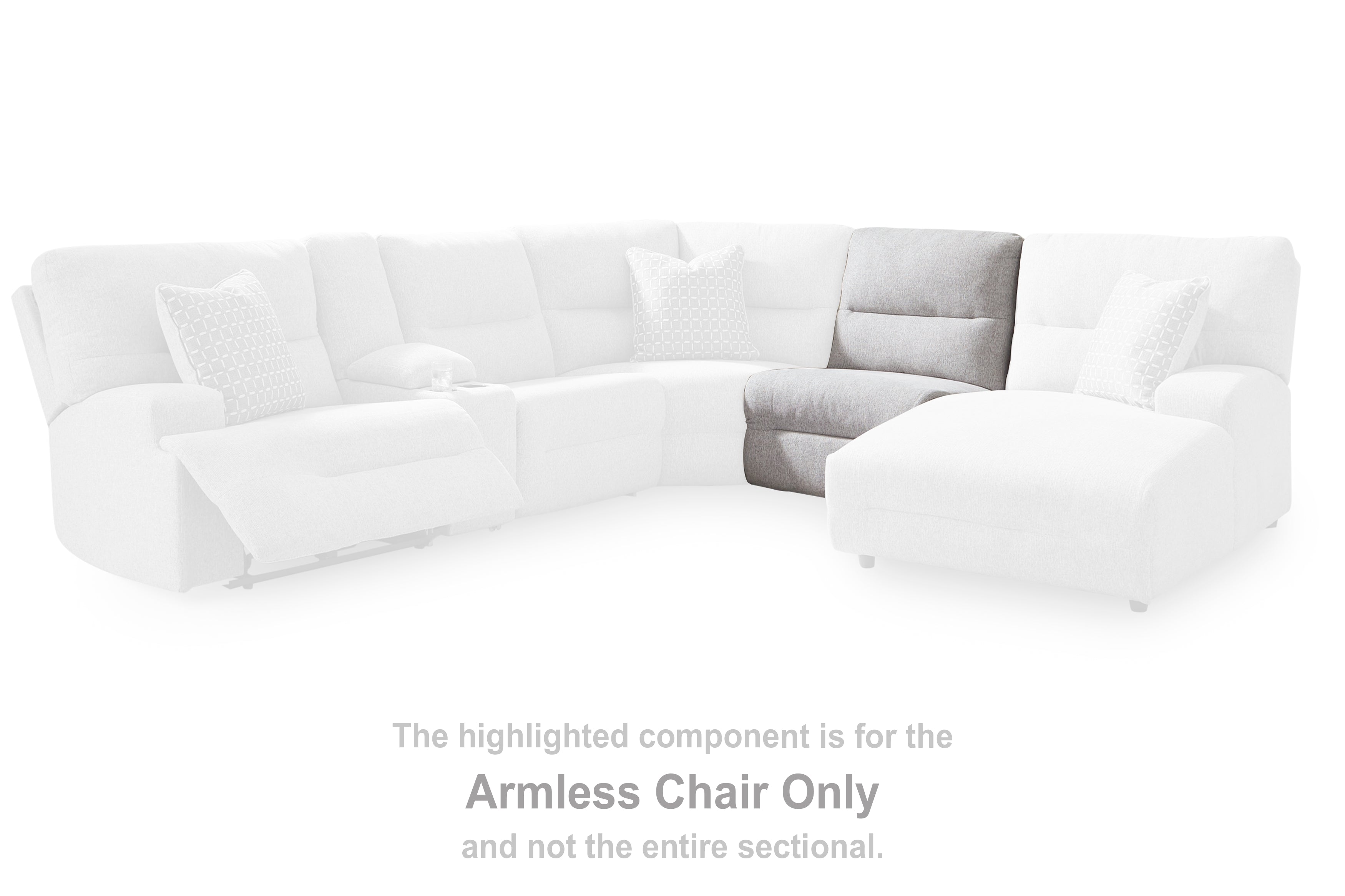 Acklen Place Pewter 5-Piece Power Reclining Sectional - 93605S3